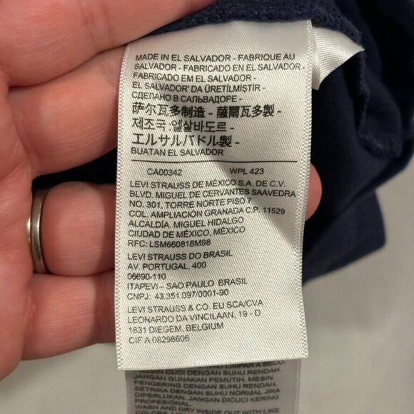 Levi's Men's Navy Graphic Short Sleeve Tee Size Large Southwestern 100% Cotton - Picture 6 of 10